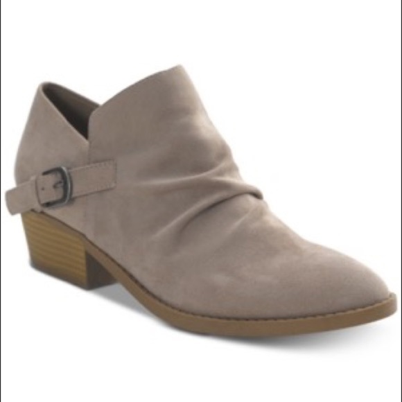 American Rag Shoes - New! American Rag Camilla Stone Colored Suede Ankle Bootie Size 8.5